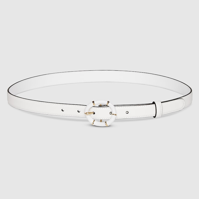 Thin belt with round bamboo buckle - Image 1